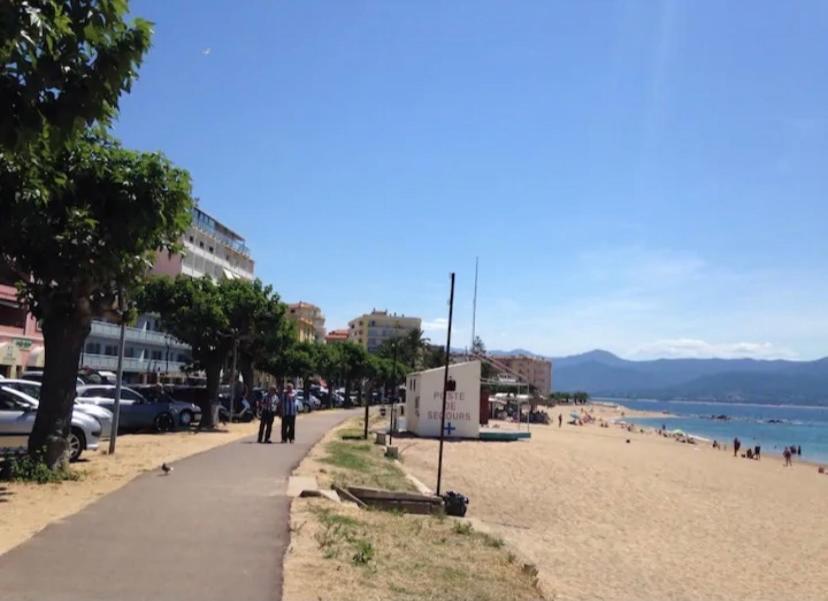 Ajaccio Magnifique T2 37M2 Centre Ville Vue Mer Au Bord De La Plage Neuf 4 Couchages Balcon Parking Prive Ferme Clim Wifi Ngoại thất bức ảnh